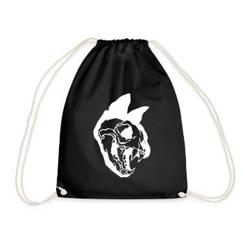 Cat Skull Halloween - Sac de sport léger - noir - Devant