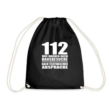 Feuerwehr - Turnbeutel - Schwarz - Vorne