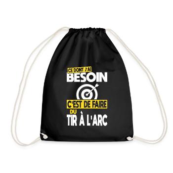 Ce dont j'ai besoin c'est de faire du Tir à l'arc - Sac de sport léger - noir - Devant