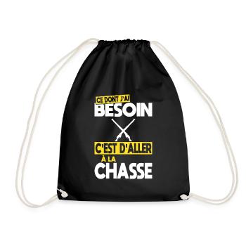 Ce dont j'ai besoin c'est d'aller à la Chasse - Sac de sport léger - noir - Devant