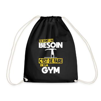 Ce dont j'ai besoin c'est de faire de la Gym - Sac de sport léger - noir - Devant