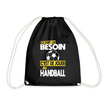 Ce dont j'ai besoin c'est de jouer au Handball - Sac de sport léger - noir - Devant