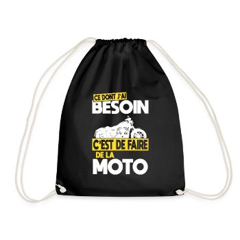 Ce dont j'ai besoin c'est de faire de la Moto - Sac de sport léger - noir - Devant