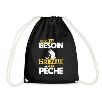 Ce dont j'ai besoin c'est d'aller à la Pêche - Sac de sport léger - noir - Devant