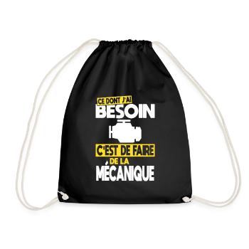 Ce dont j'ai besoin c'est de faire de la Mécanique - Sac de sport léger - noir - Devant