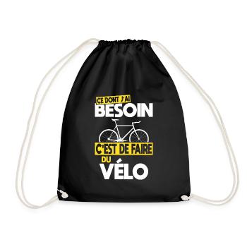Ce dont j'ai besoin c'est de faire du Vélo - Sac de sport léger - noir - Devant