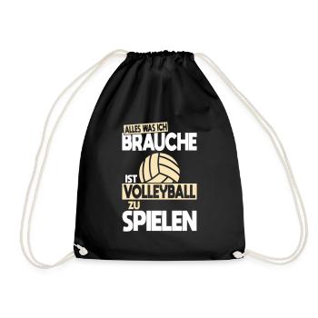 Tout ce dont j’ai besoin, c’est de jouer au volley-ball - Sac de sport léger - noir - Devant