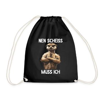 Meerkat mongoose mongoose I have to fuck - Drawstring Bag - black - Front