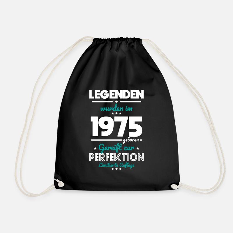 50. Geburtstag - Legenden wurden im 1975 - Turnbeutel - Schwarz