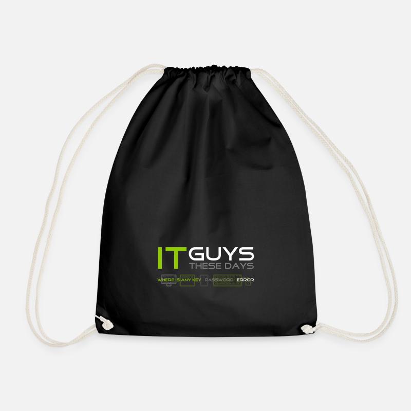 IT-Jungs Neon - Turnbeutel - Schwarz