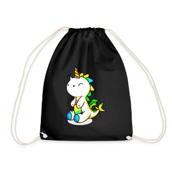 Licorne Dino - Sac de sport léger - noir - Devant