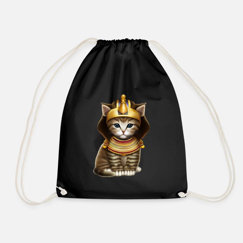 Ägyptischer Pharao Katze - Turnbeutel - Schwarz