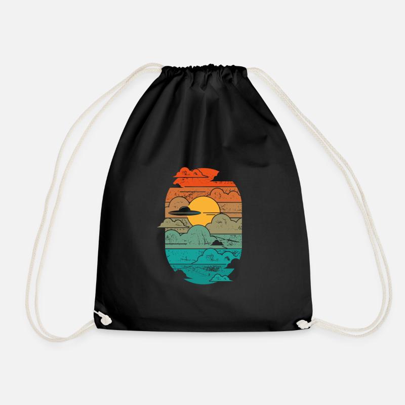OVNI dans le ciel - Sac de sport léger - noir