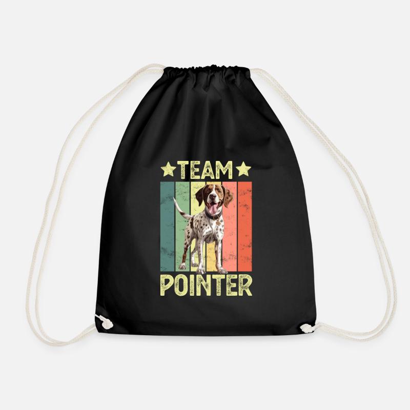 Hund Pointer - Turnbeutel - Schwarz