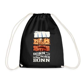 Bonn Deutschland Stadt Skyline Vintage Retro - Turnbeutel - Schwarz - Vorne