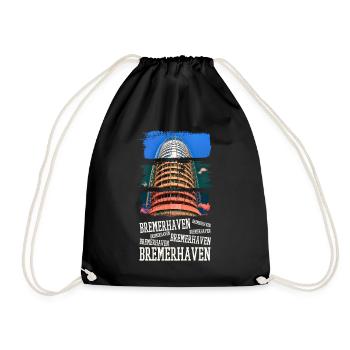 Bremerhaven Allemagne City Skyline Vintage - Sac de sport léger - noir - Devant