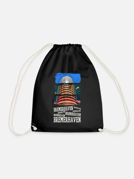 Bremerhaven Deutschland Stadt Skyline Vintage - Turnbeutel - Schwarz