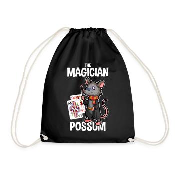 Opossum saying for animal lovers and possum - Drawstring Bag - black - Front