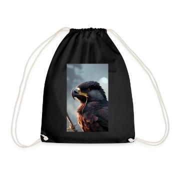 Eagle - Drawstring Bag - black - Front