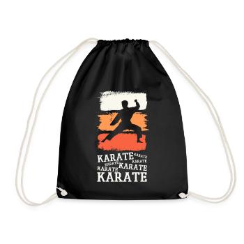 Karaté, Karatéka, arts martiaux, Combats, Sports - Sac de sport léger - noir - Devant