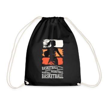 Basket-ball Femme Basketteur Joueur de basket-ball - Sac de sport léger - noir - Devant