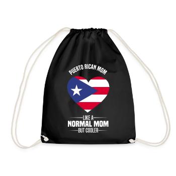 Puerto Rico Flagge | Puerto Ricaner Geschenkideen - Turnbeutel - Schwarz - Vorne