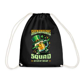 Shenanigans Squad - St. Patrick's Day Gift - Drawstring Bag - black - Front