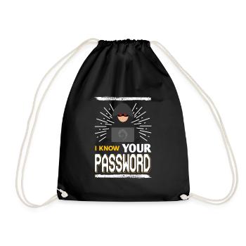 Hacker - I know your password - Drawstring Bag - black - Front