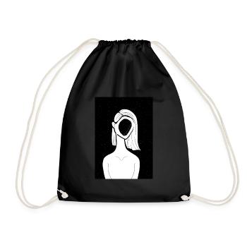 Woman in the universe - Drawstring Bag - black - Front