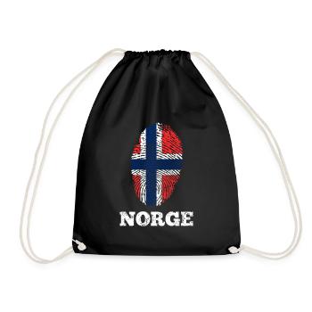 Norwegen Elch Skandinavien - Turnbeutel - Schwarz - Vorne