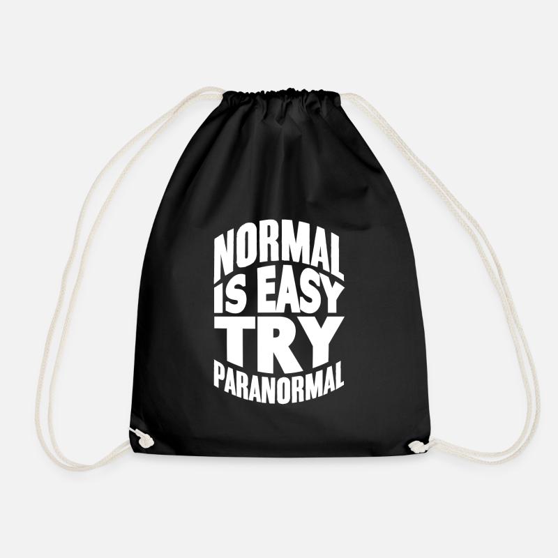 Normal Is Easy - Ghost Hunting Funny Paranormal - Turnbeutel - Schwarz