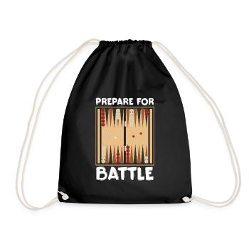 Prepare For Battle Throwing Dices Board Games - Turnbeutel - Schwarz - Vorne