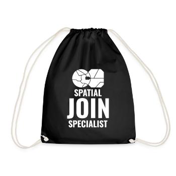 Spatial Join Analyste de données SIG Expert en cartographie - Sac de sport léger - noir - Devant