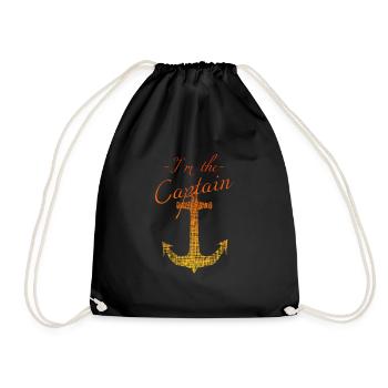 Kapitän Captain sail - Turnbeutel - Schwarz - Vorne