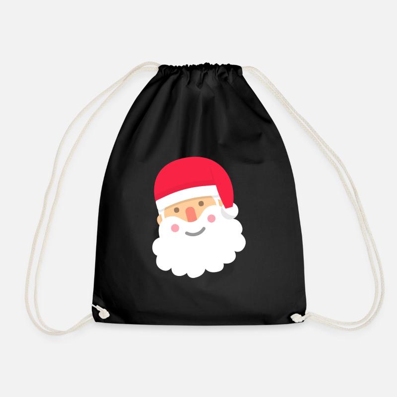 Santa Clause - Drawstring Bag - black