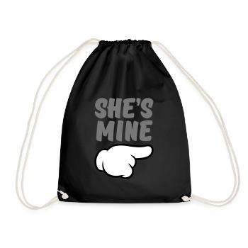 She's Mine Comic Hand Part 2 - Drawstring Bag - black - Front