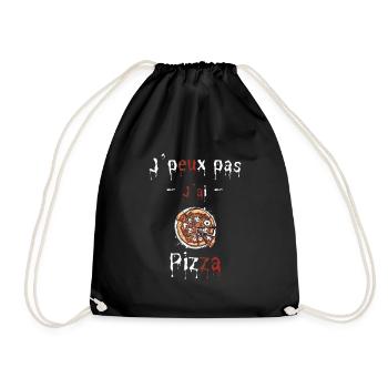 J peux paas j ai pizza halloween - Sac de sport léger - noir - Devant
