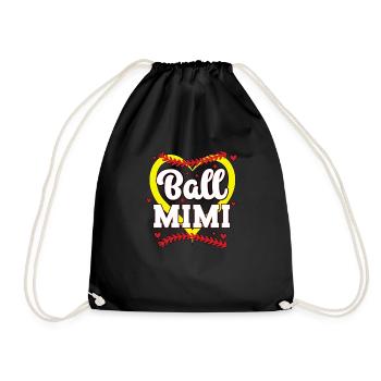 Ball Mimi Softball Baseball Mimi Grandma - Turnbeutel - Schwarz - Vorne