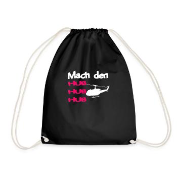 Mach den Hub Helikopter 117 - Turnbeutel - Schwarz - Vorne