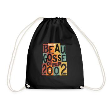 anniversaire 20 ans beau gosse - Sac de sport léger - noir - Devant