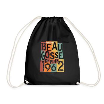 anniversaire 60 ans beau gosse - Sac de sport léger - noir - Devant