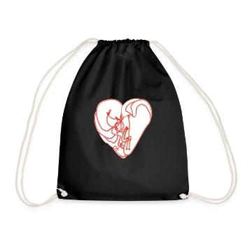 heart - Turnbeutel - Schwarz - Vorne