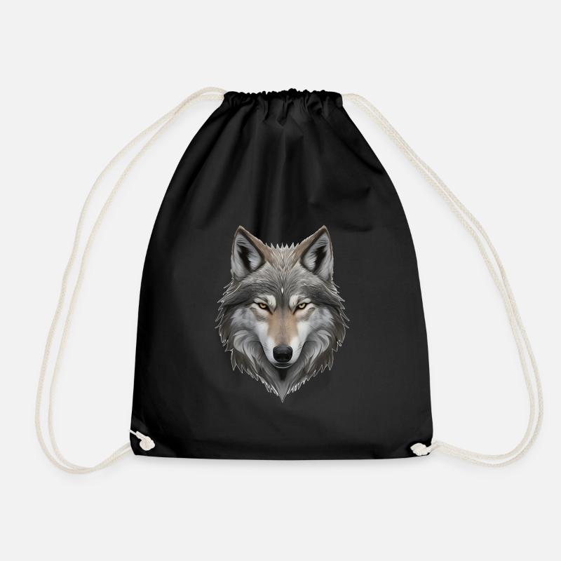 Wolfskopf - Turnbeutel - Schwarz