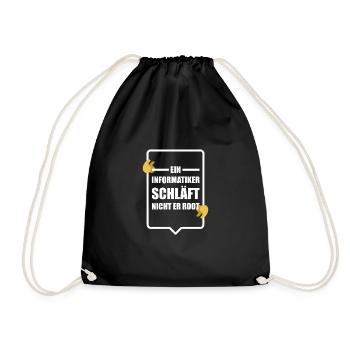 Informatiker Programmierer Admin Nerd Geschenk - Turnbeutel - Schwarz - Vorne