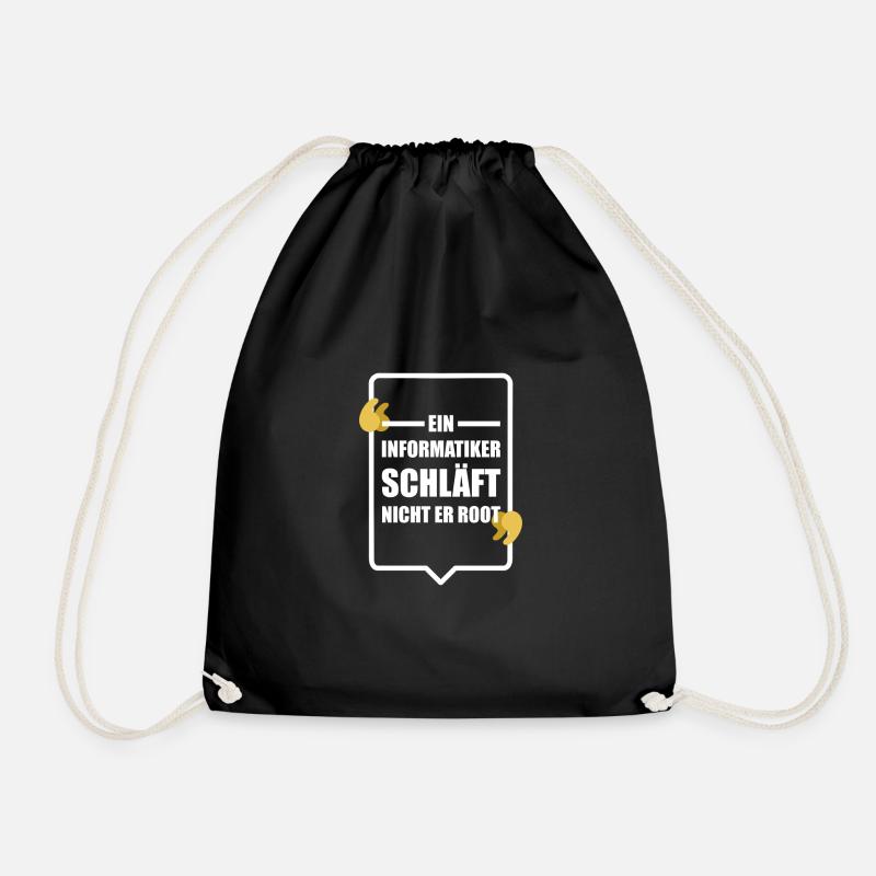 Informatiker Programmierer Admin Nerd Geschenk - Turnbeutel - Schwarz