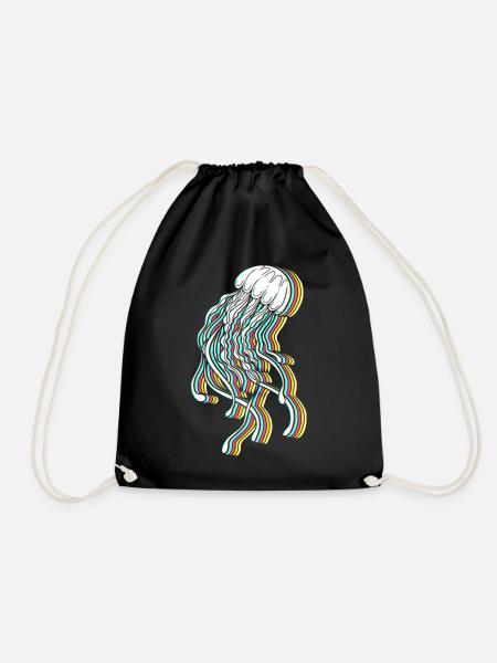 Jellyfish Children's Birthday Kids - Drawstring Bag - black