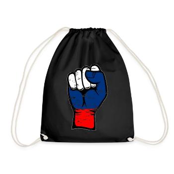 Poing de drapeau de la Russie utilisé - Sac de sport léger - noir - Devant