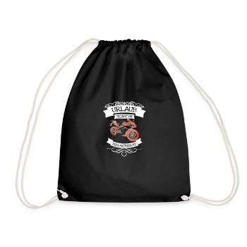 Holidays begin on the motorcycle - Drawstring Bag - black - Front