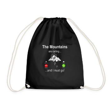 Les montagnes m’appellent et je dois y aller - Randonnée - Sac de sport léger - noir - Devant