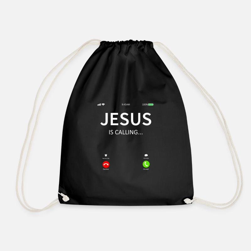 Jesus ruft Christen - Turnbeutel - Schwarz